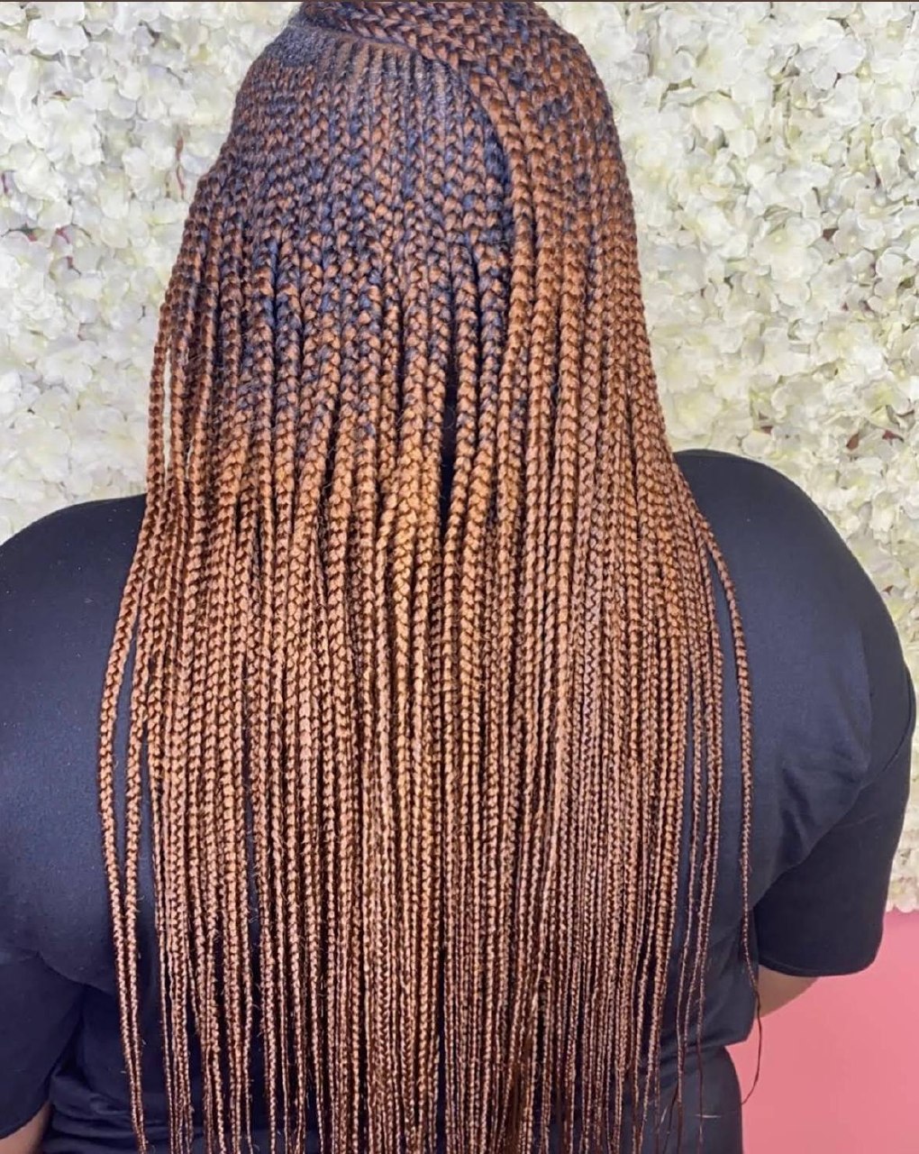 Micro Box Braids Brown Ombre