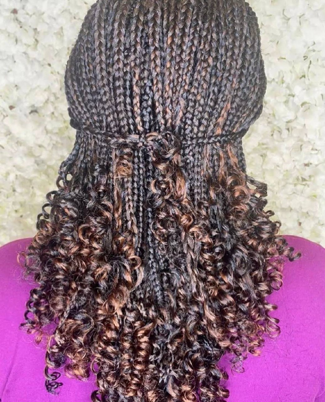 Bohemian Box Braids Curly Ends