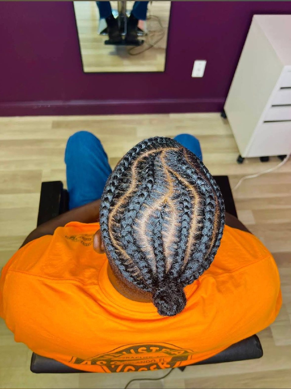 Mens Cornrows Curved