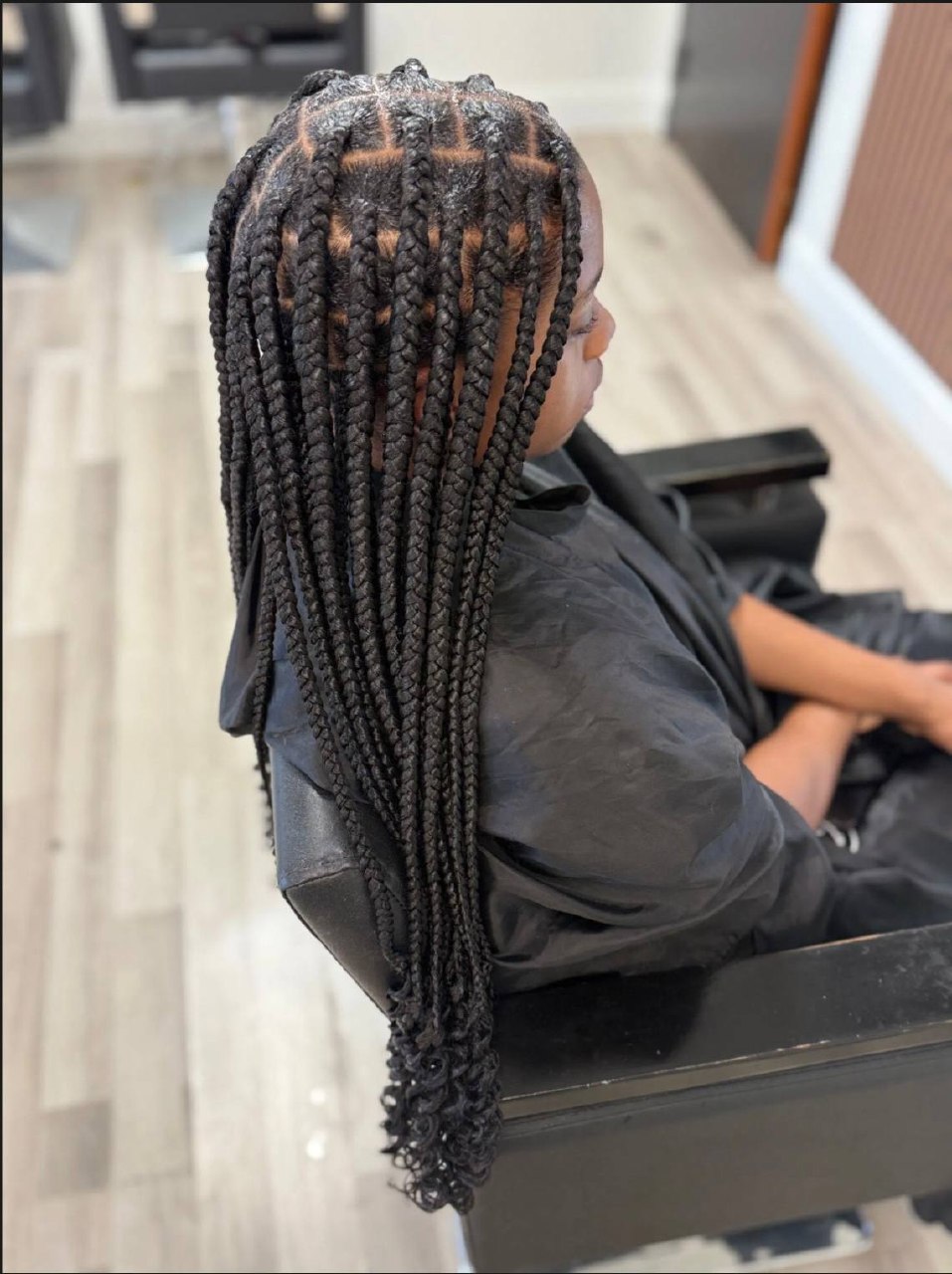Knotless Braids Waist Curly